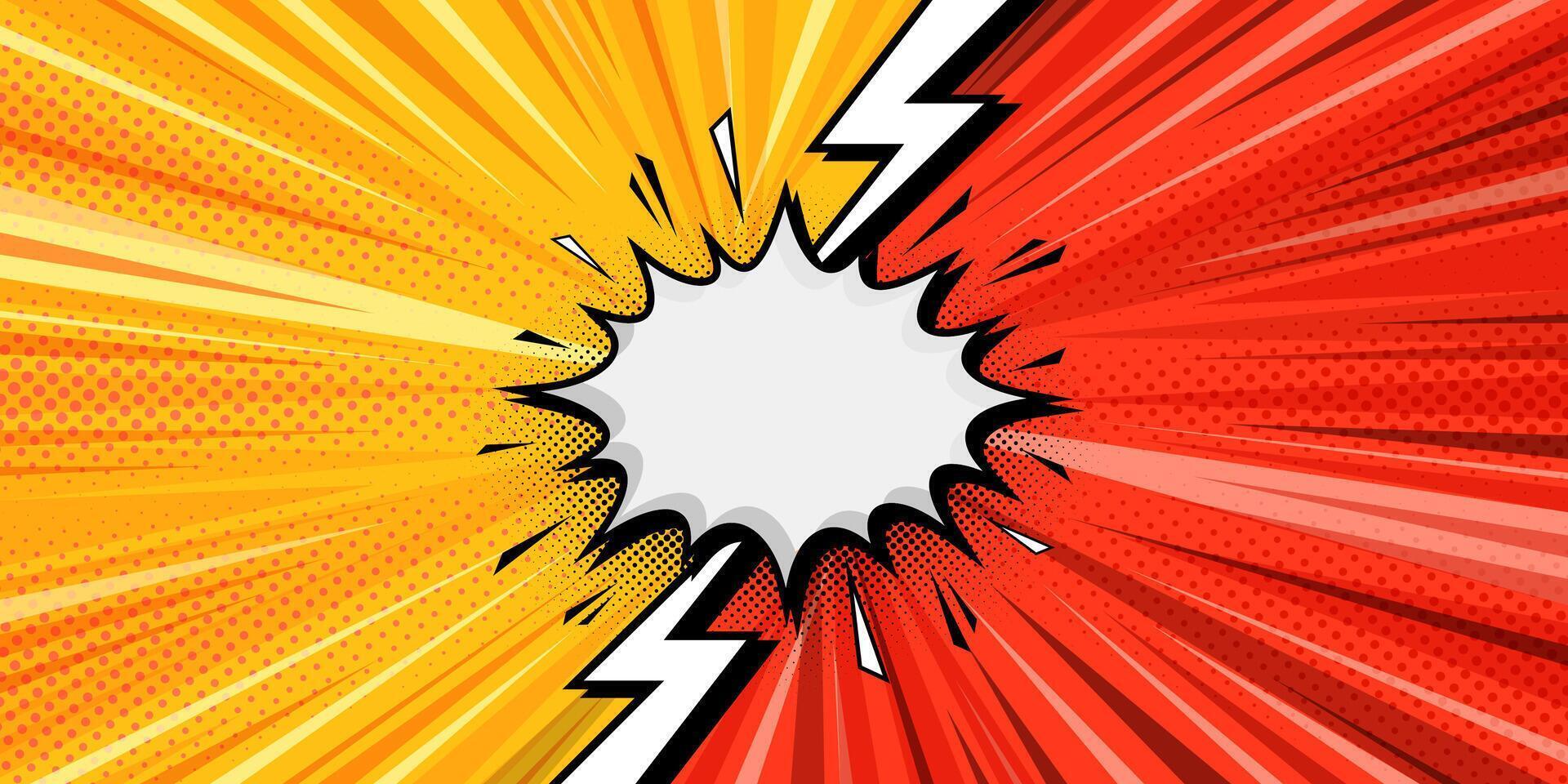 Comic style speed lines background vector