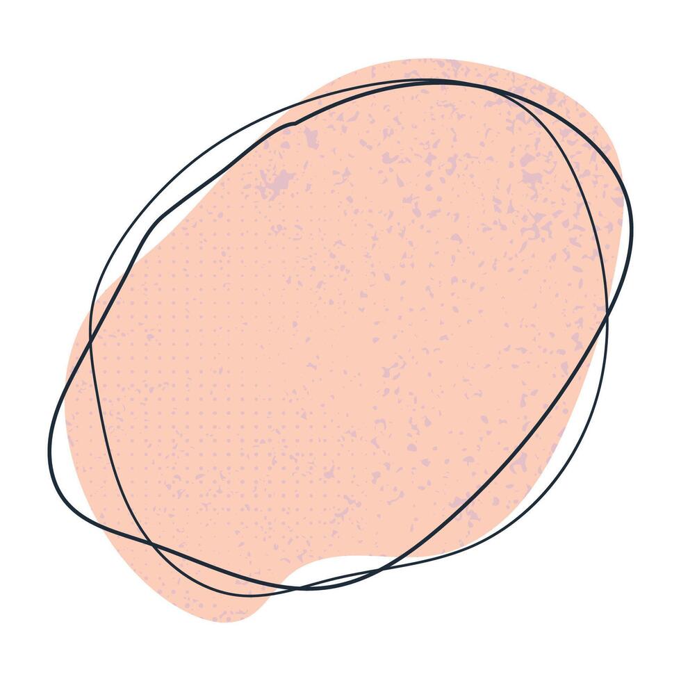 Hand Drawn Doodle Shape of Blob in Hand Drawn Style Isolated on White Background. Random and simple silhouette figure. Irregular dynamic shape. Modern asymmetric spot vector