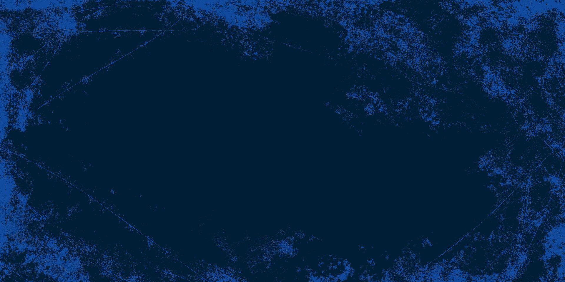Abstract Grunge Textured Winter Frame in Icy Dark Blue Tones. Vintage ice skating backdrop with scratch marks and torn edges perfect for cards, web, print, covers vector