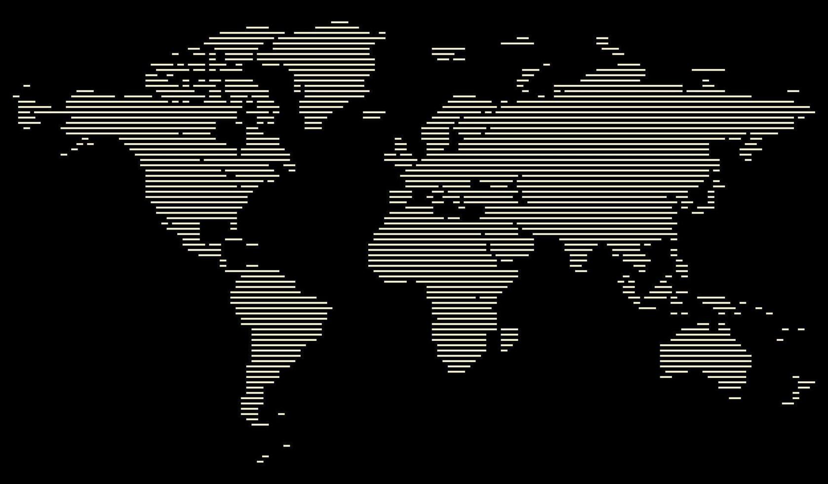 Business ready line shape world map showcasing continents with geometric precision. Realistic horizontal line shape world map feathering abstract country boundary in line shape. vector