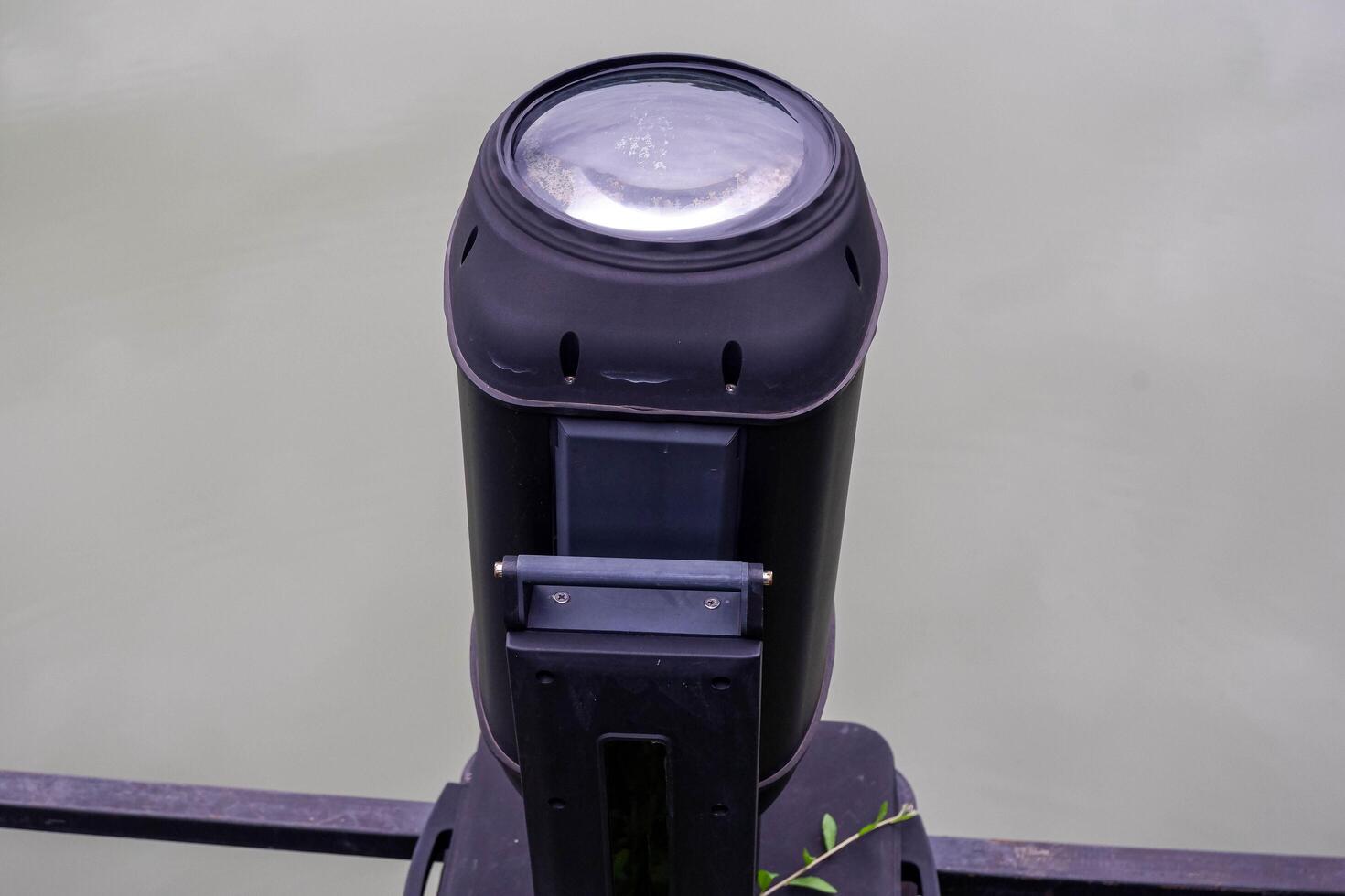 Close-Up of Outdoor LED Spotlight Fixture photo