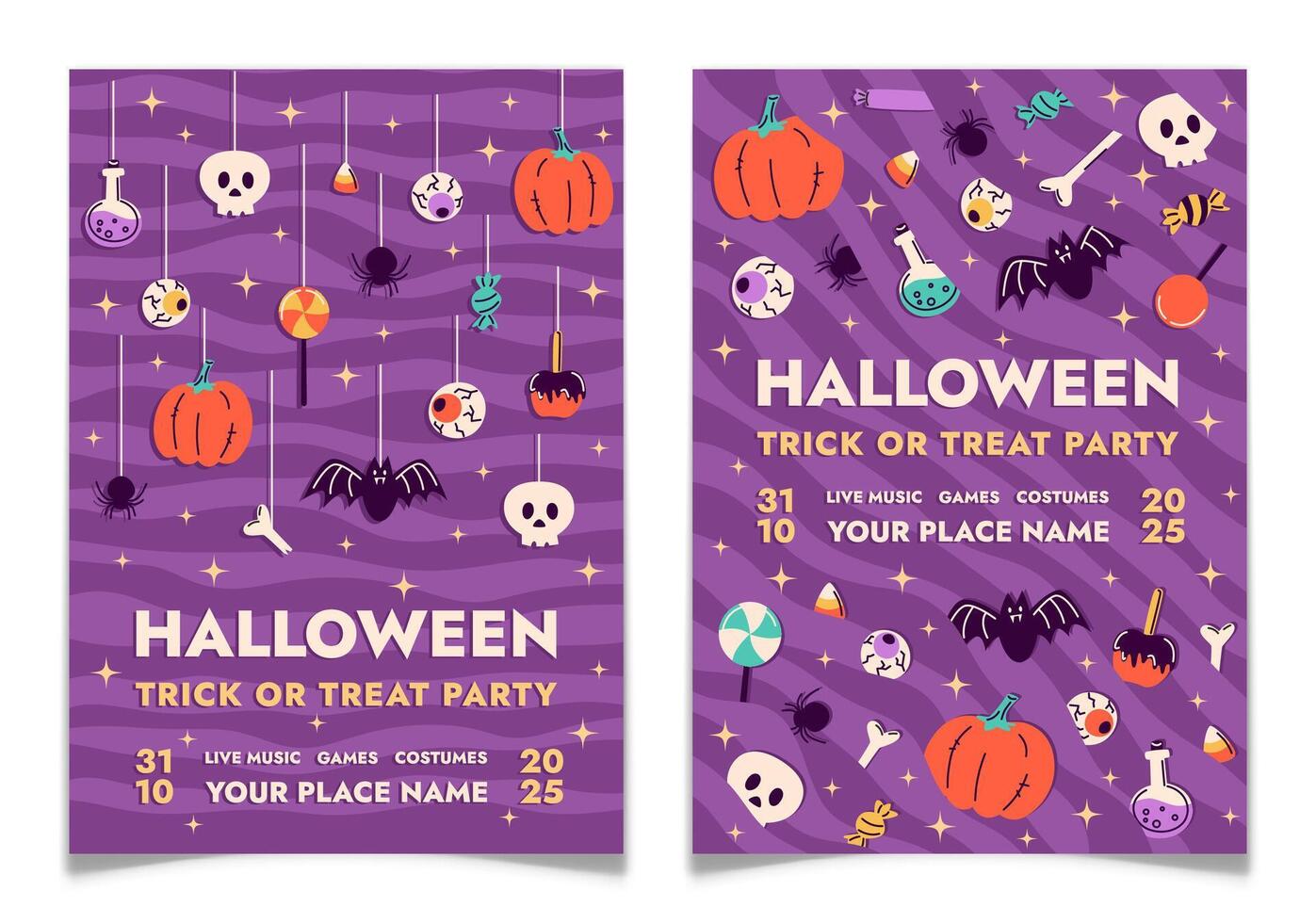 Halloween party invitation vector