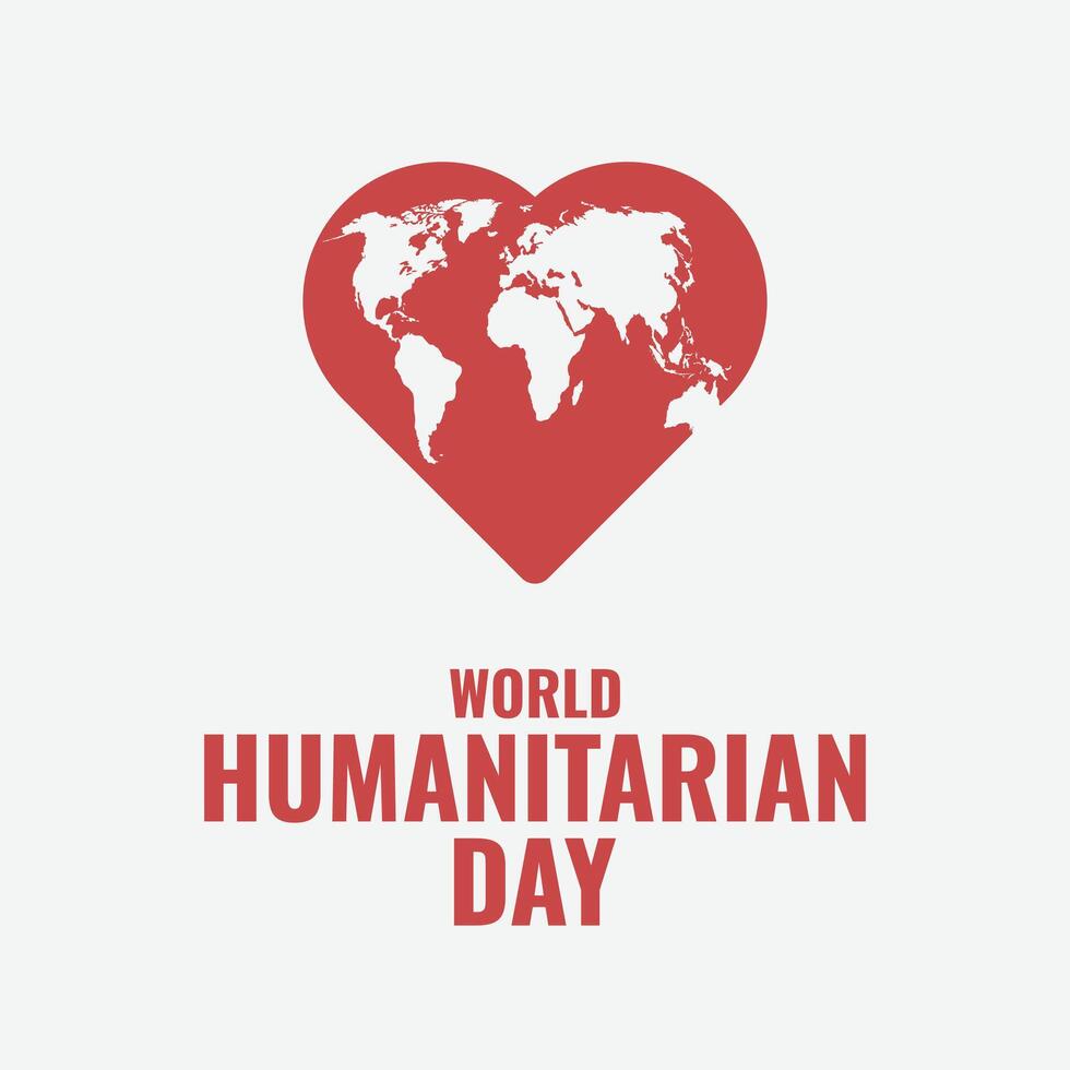 World Humanitarian Day on August 19. Illustration design. vector