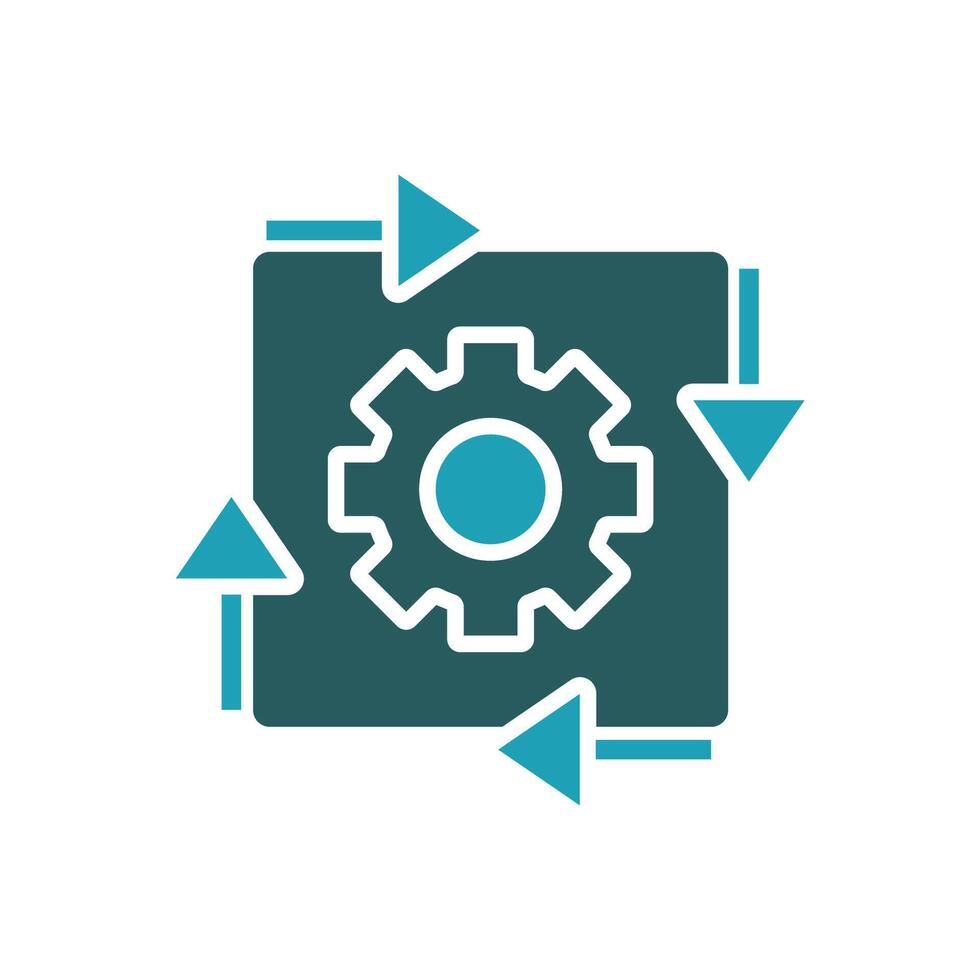 process icons colors design vector