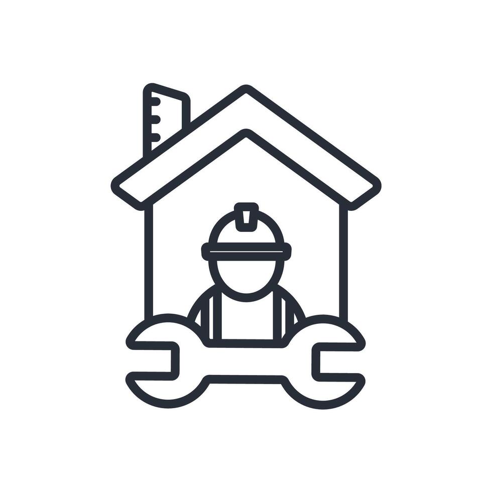 repair home icon line icons design vector