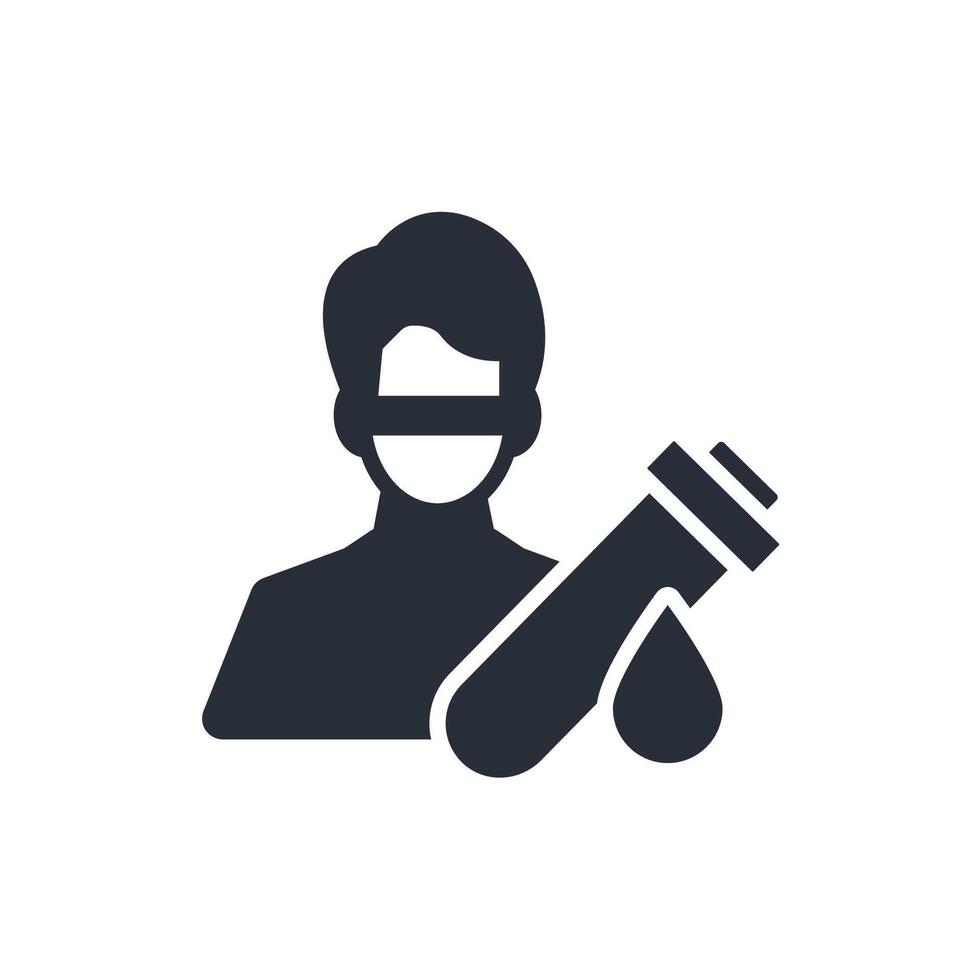 lab technician flat icons design vector
