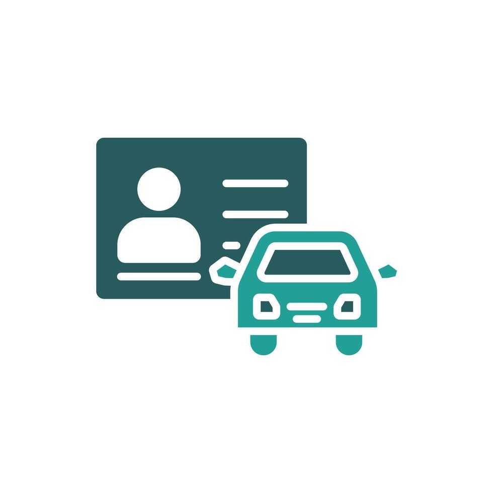 driving license icons colors design vector