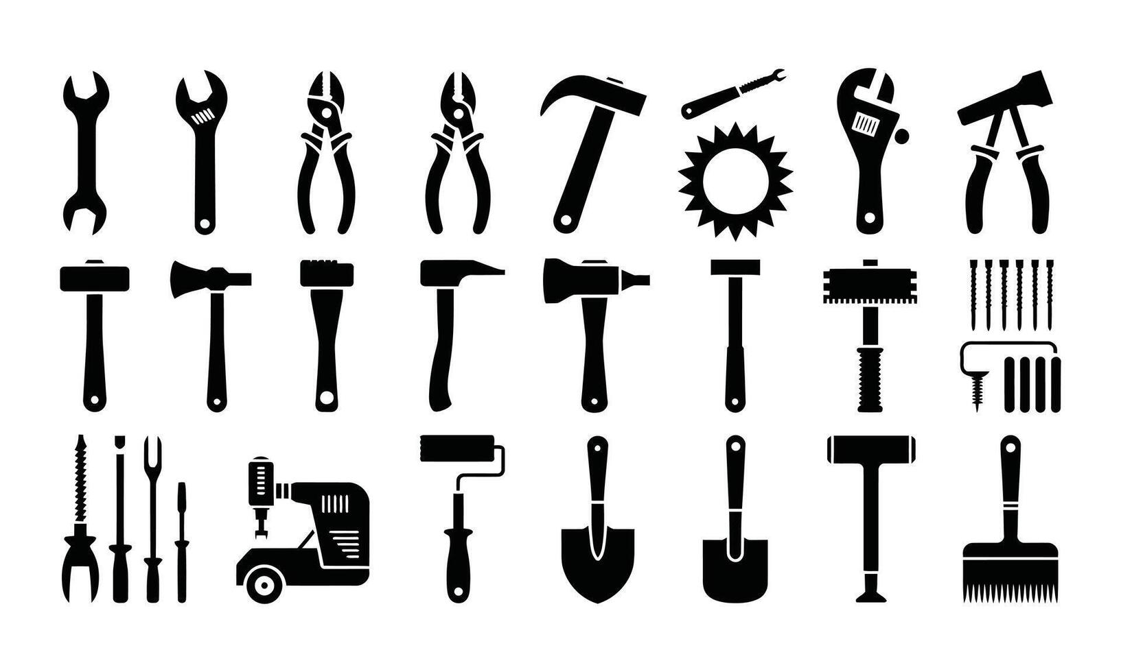 Carpentry tool design silhouette vector