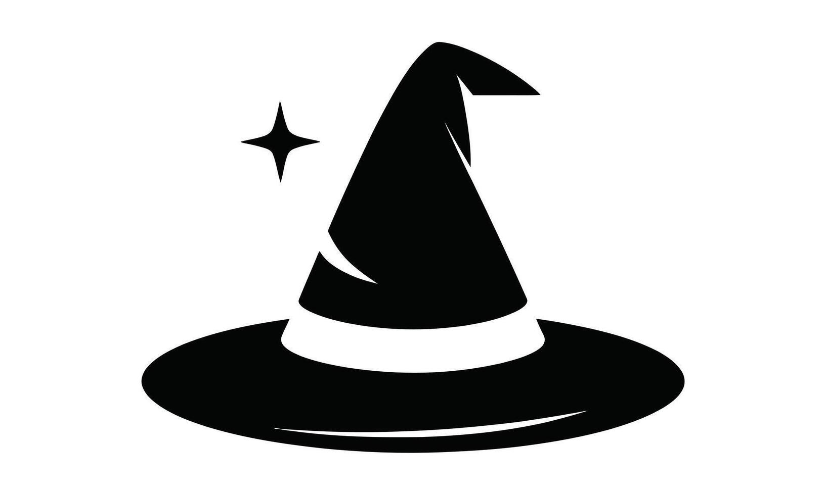 Witch hat design silhouette vector