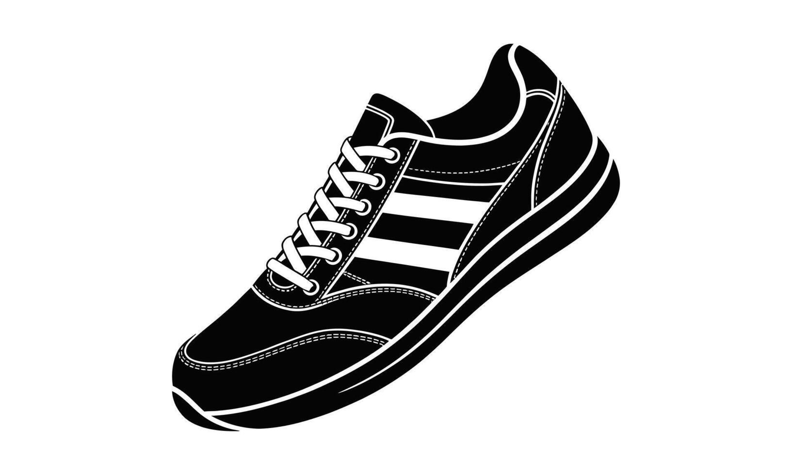 Shoe design silhouette vector