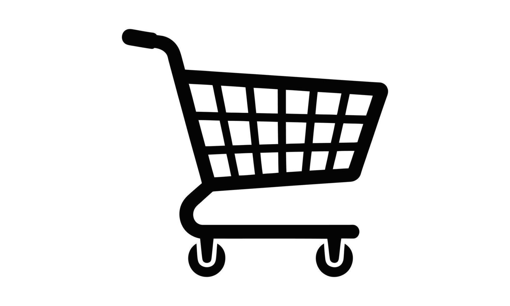 Shopping cart icon silhouette vector