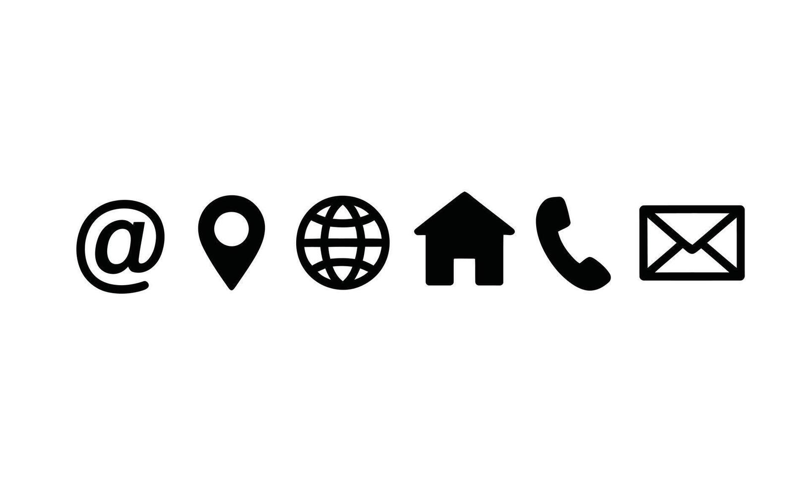 Web icon set design elements silhouette vector