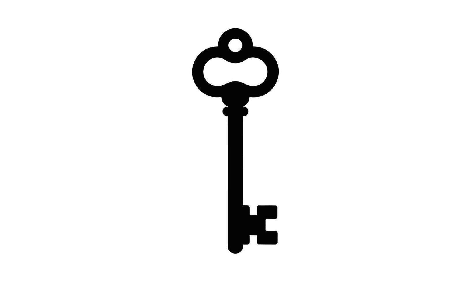 Key symbol silhouette design vector