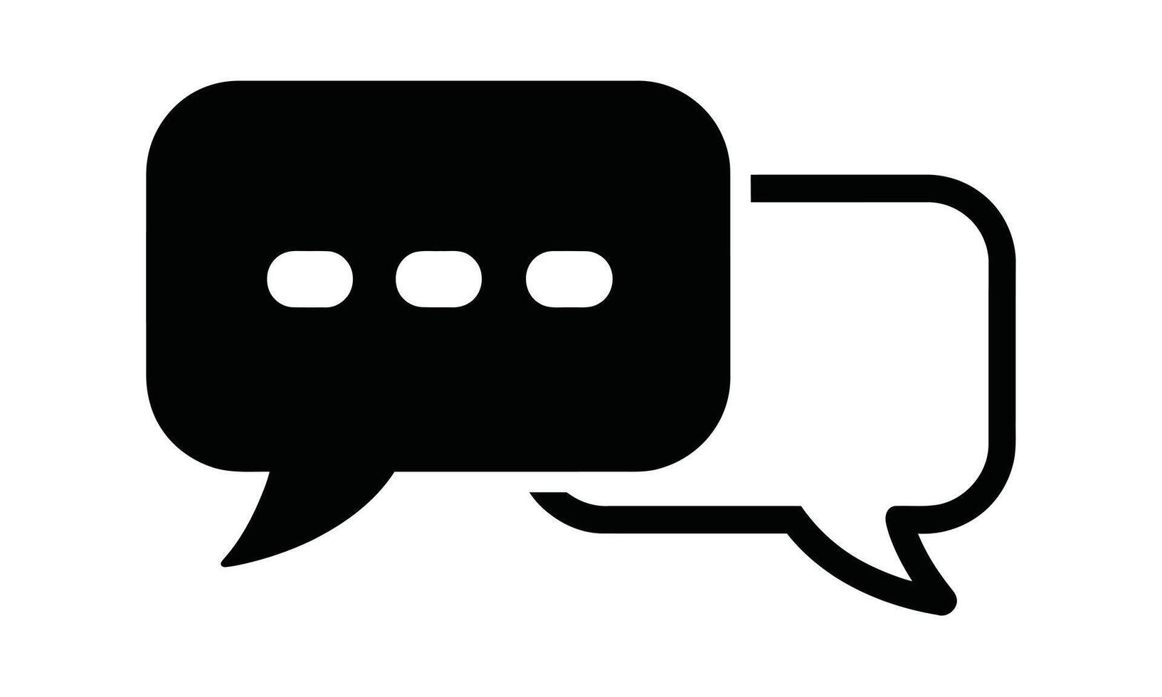 Chat communication message bubble icon set silhouette vector