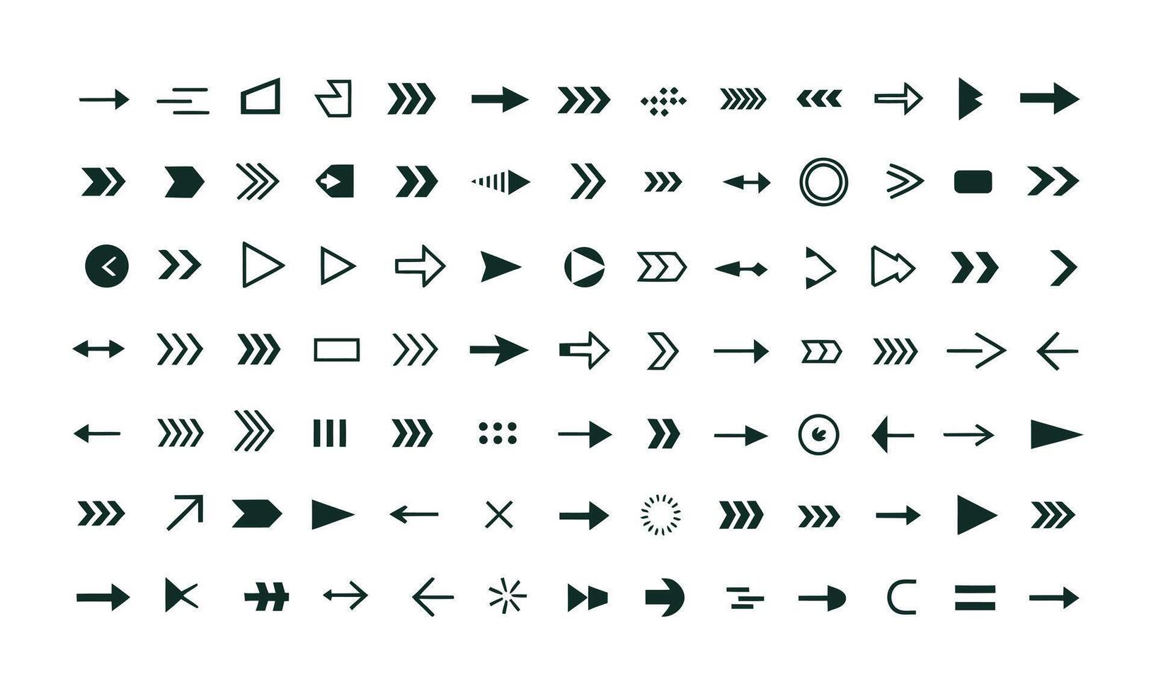 Directional arrow icon set vector