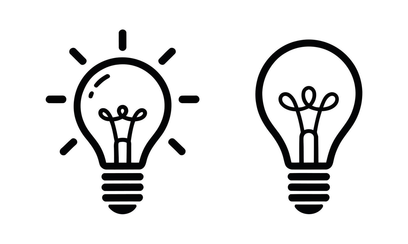 Light bulb outline design silhouette vector