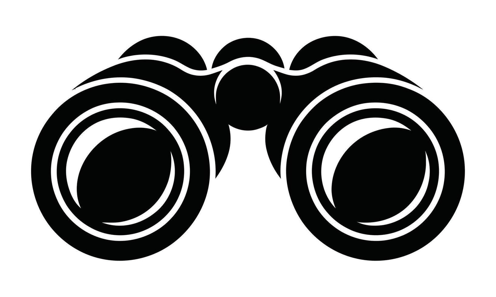 Telescope optics design silhouette vector