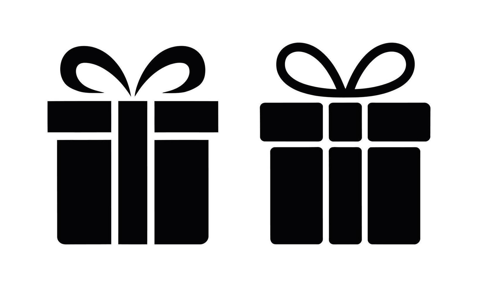 Gift box illustration design silhouette vector
