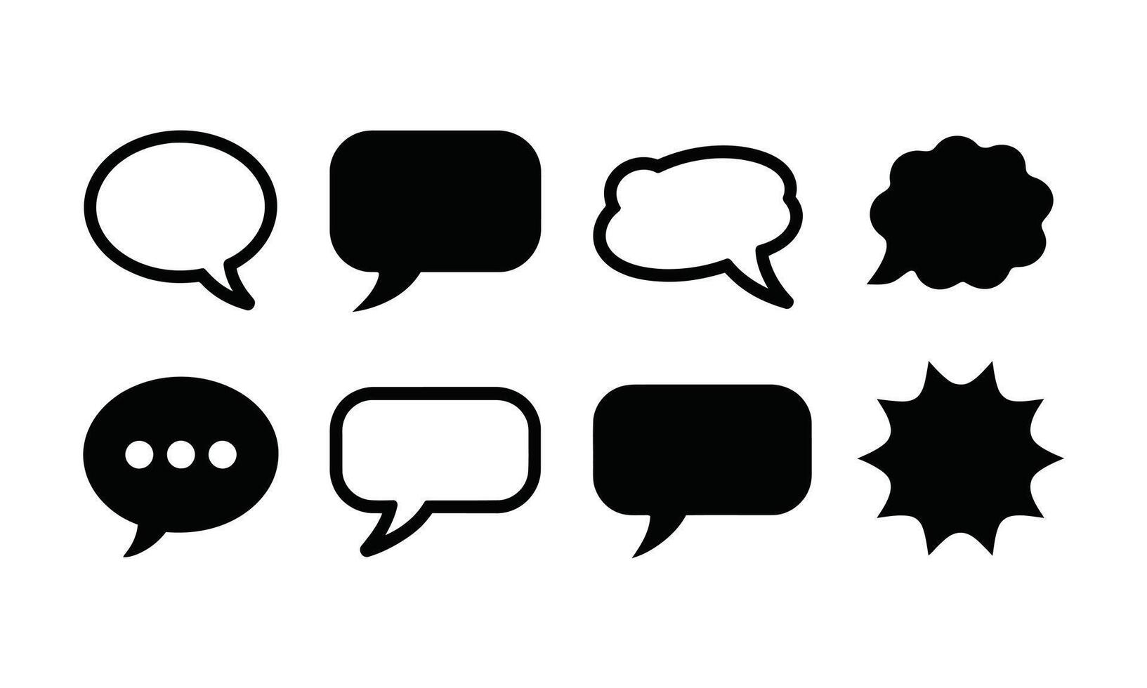 Chat communication symbol silhouette vector