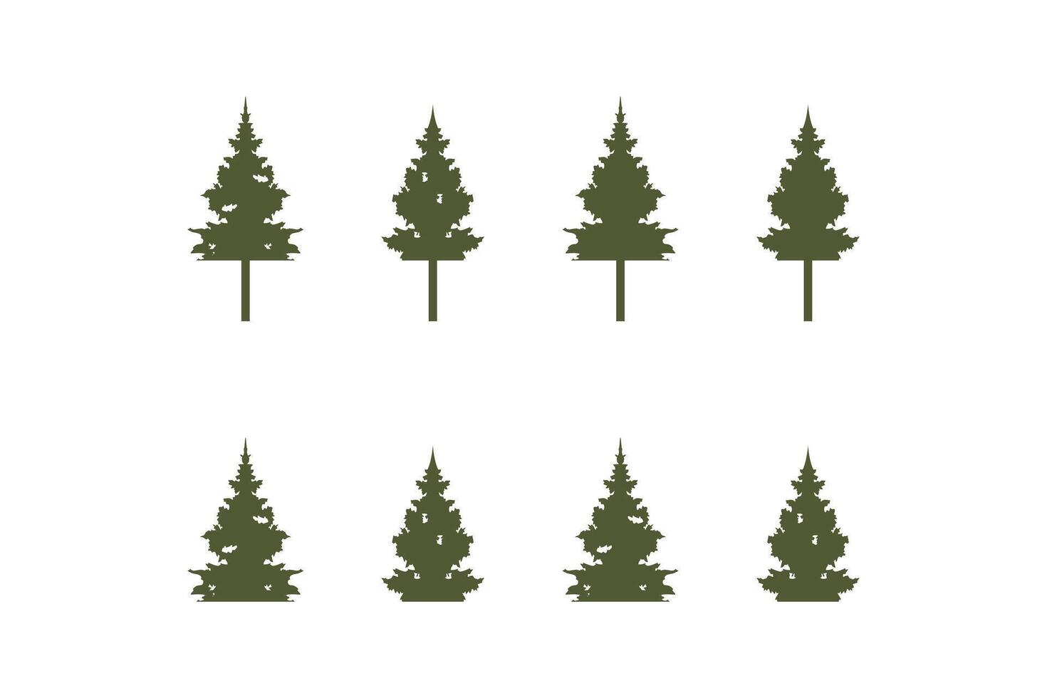 pine tree, tree template, nature logo, tree inspiration. vector