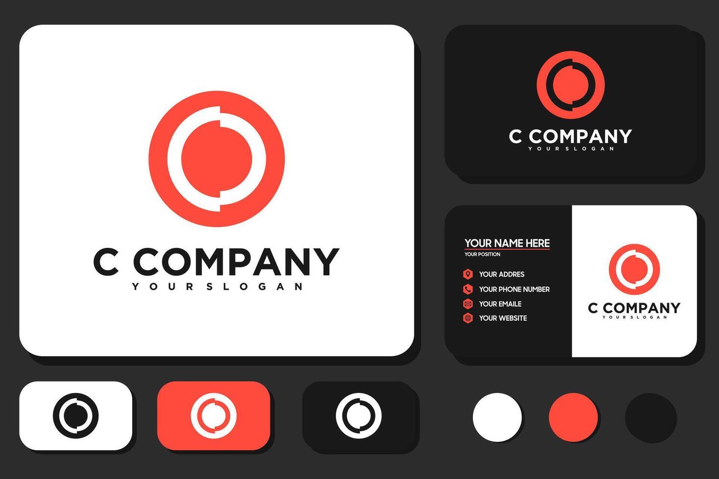 abstract initial C logo with circle concept.logo reference for your business vector