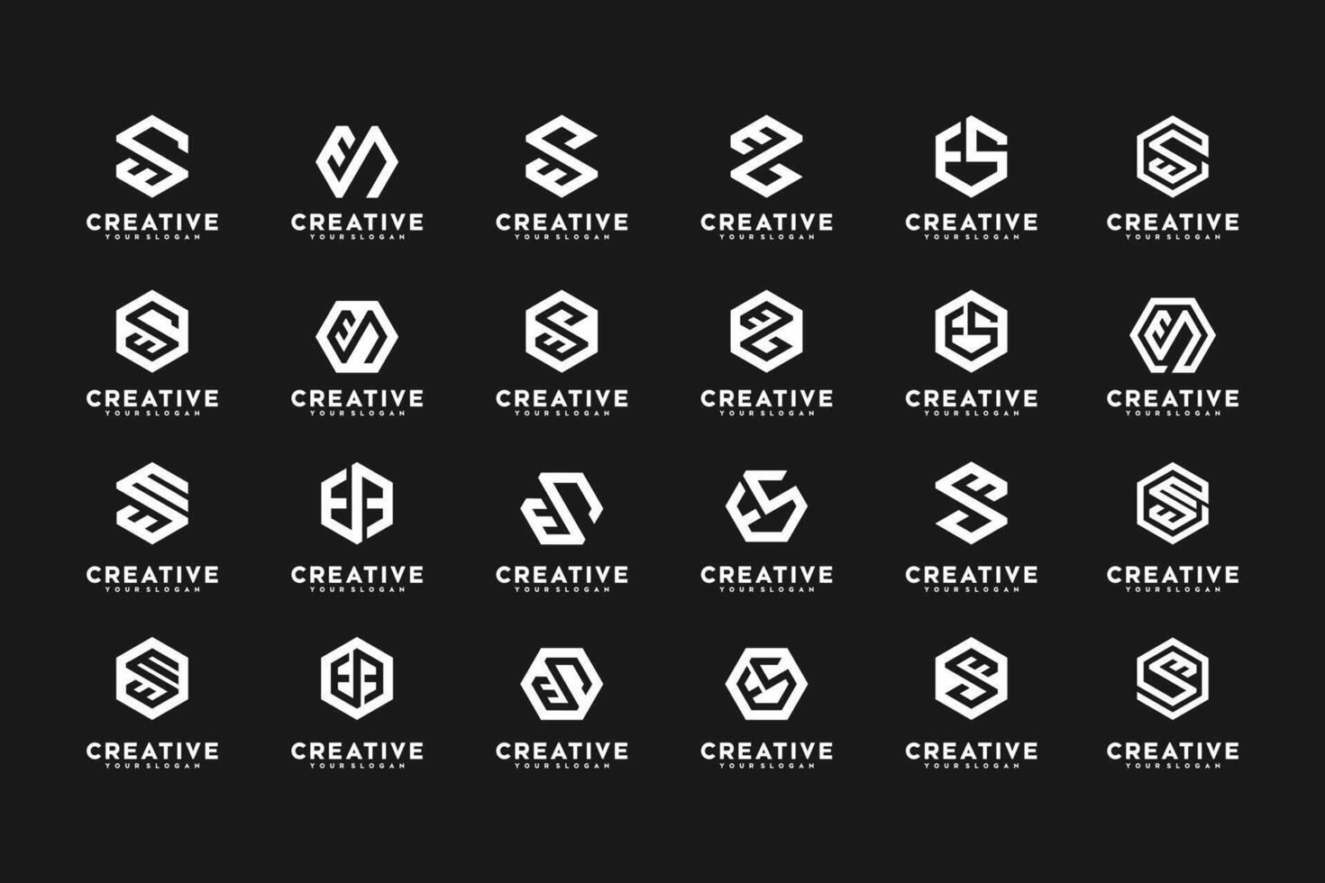 set of creative logo, logo reference for your business vector