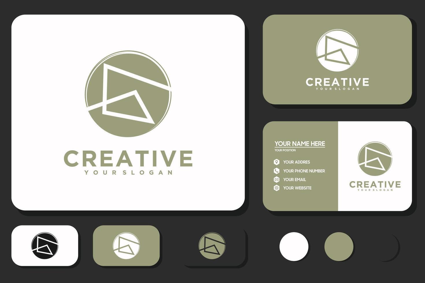 logo alphabet initial G, abstract logo with circle block concept vector
