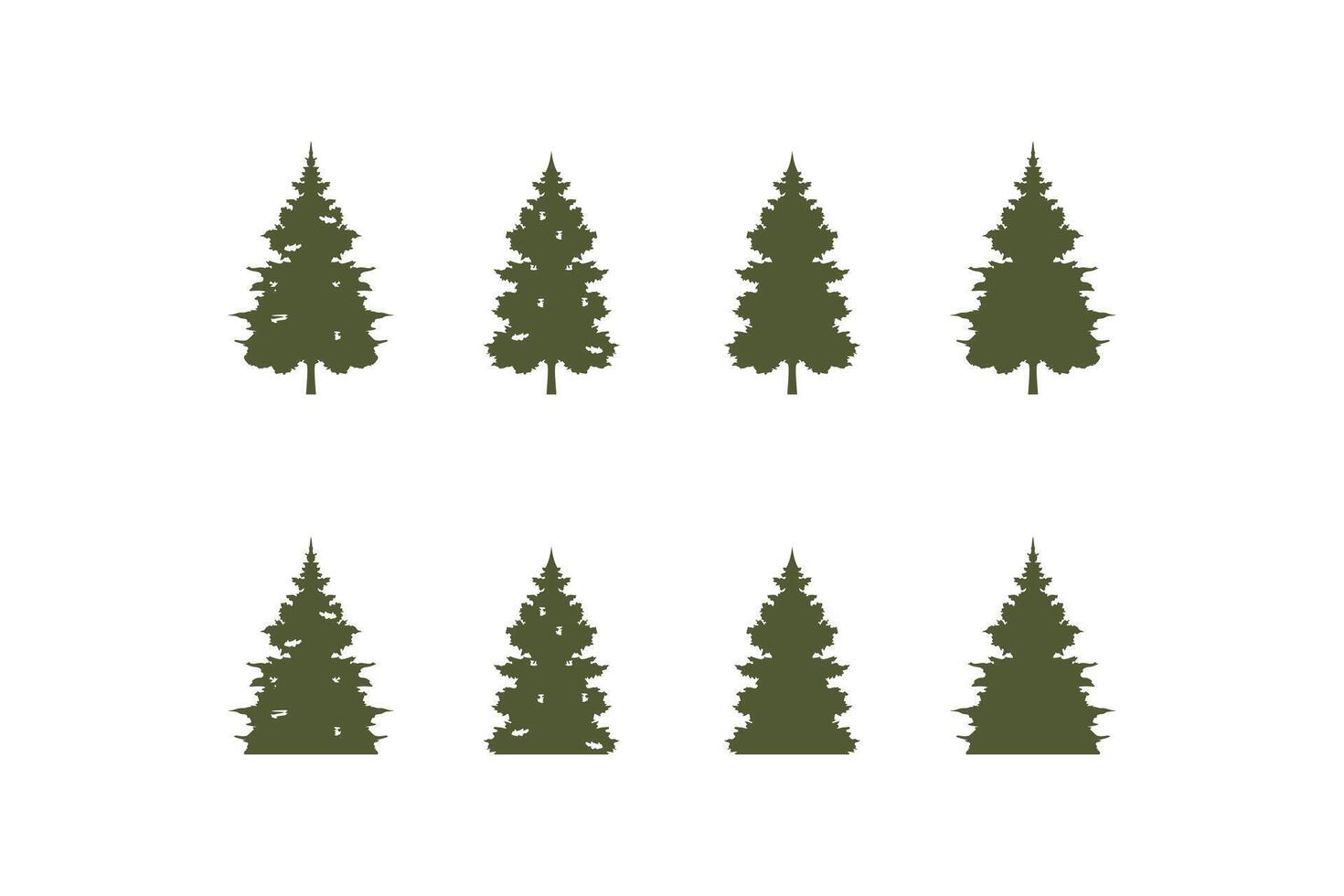 set of pine tree, nature logo, tree inspiration. vector