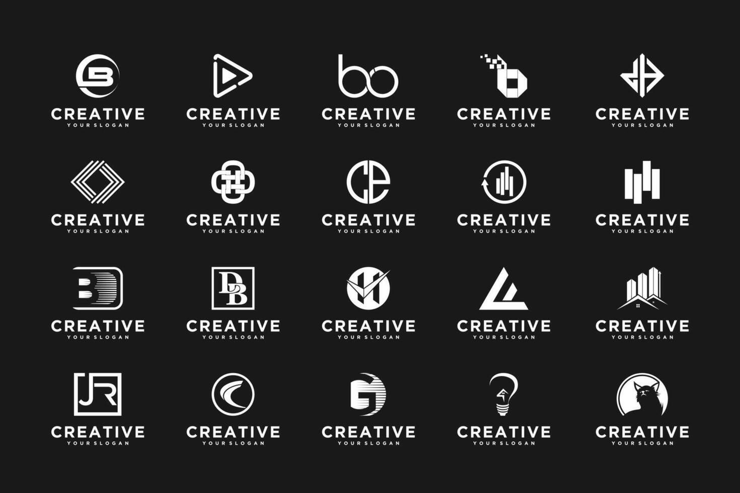 set of creative logo, logo reference for business vector