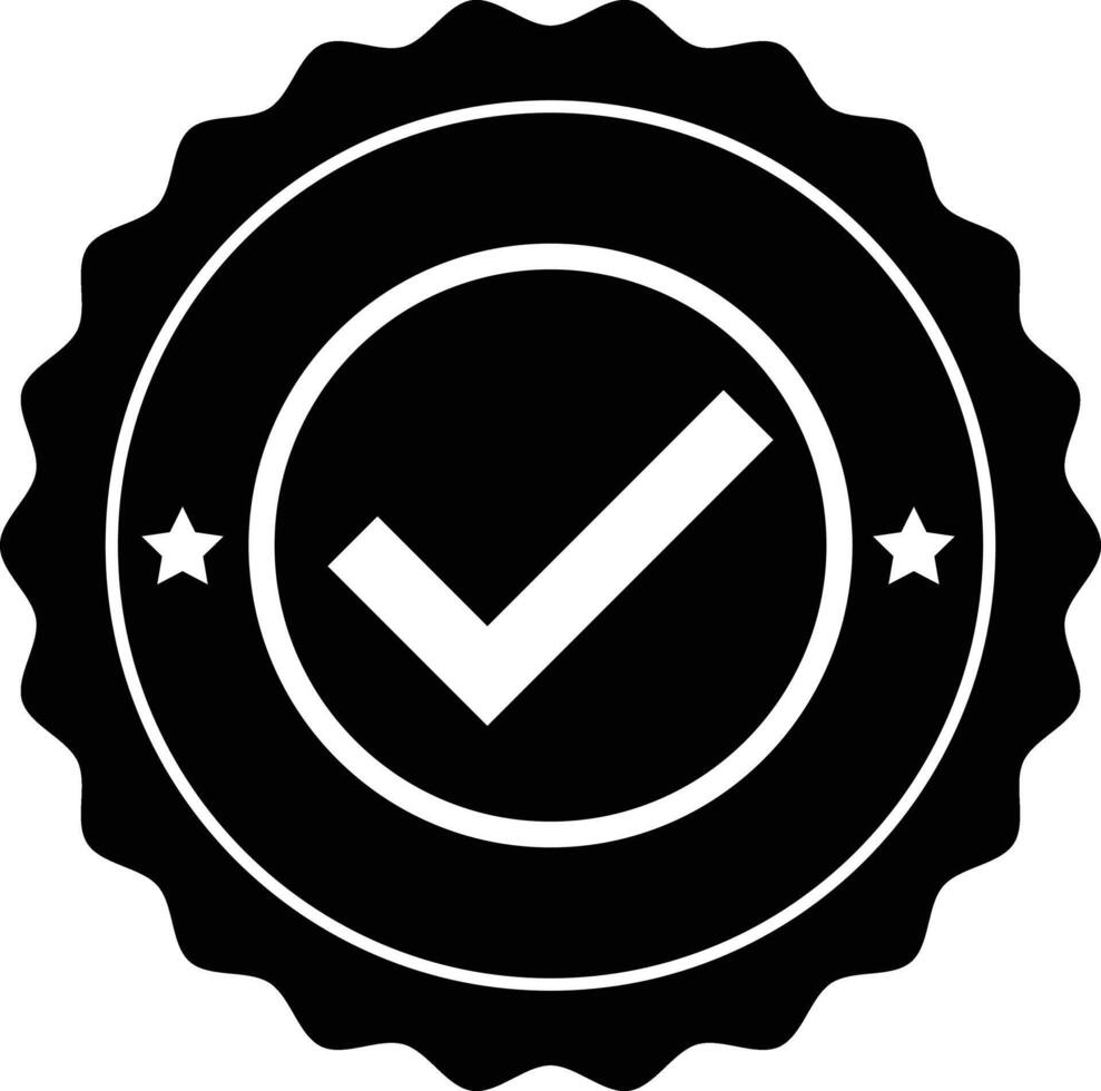 Premium Quality Seal with Checkmark Emblem vector