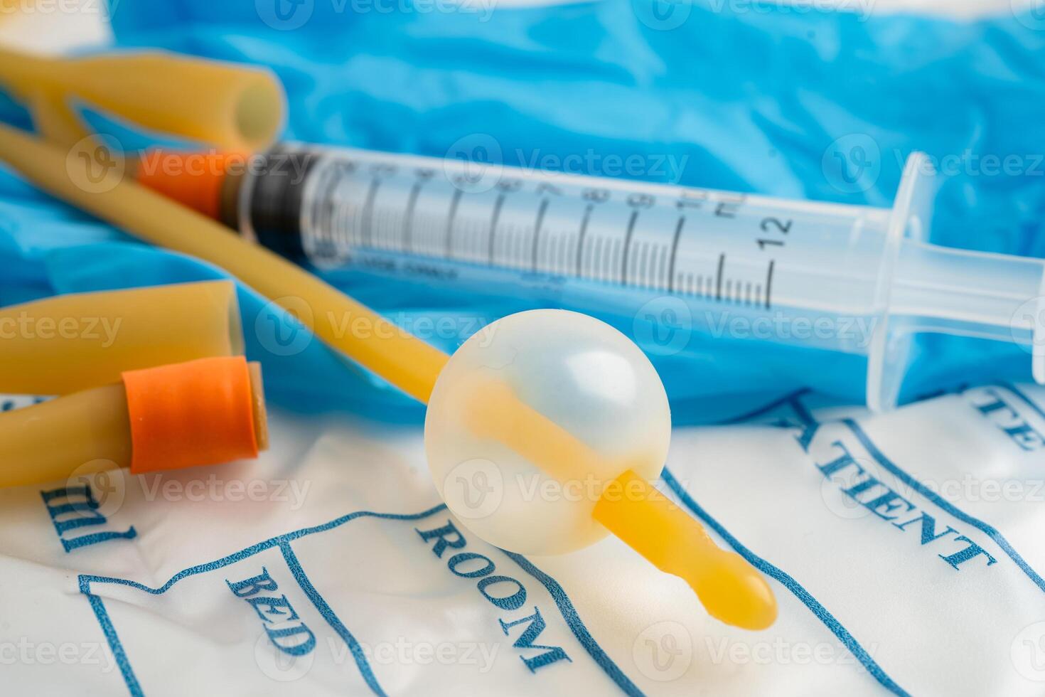 Foley urinary catheter for patient photo