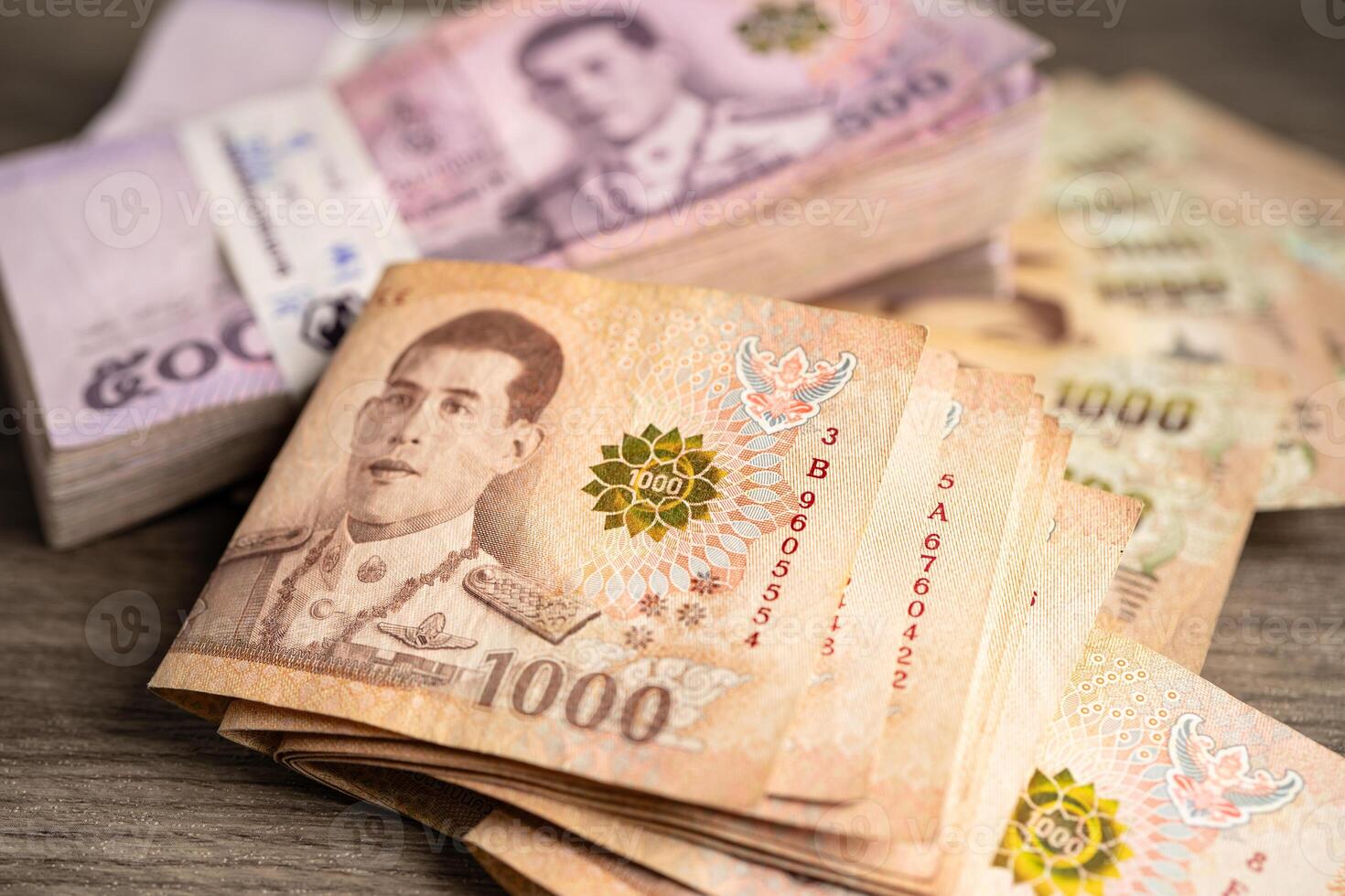 Thai baht banknotes, business saving finance investment photo
