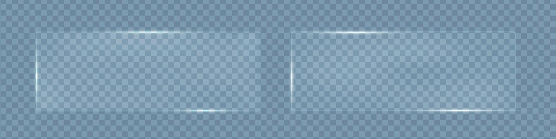 Frosted glass rectangles polycarbonate, Blurred geometric frames glass texture, illustration vector