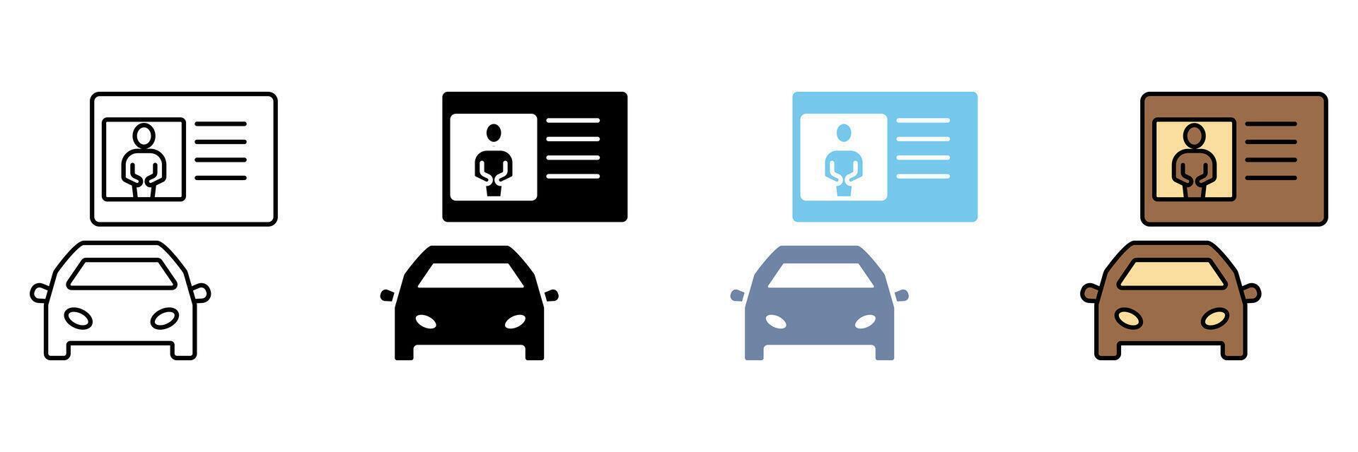 DRIVER'S LICENSE concept line icon. Simple element illustration. vector