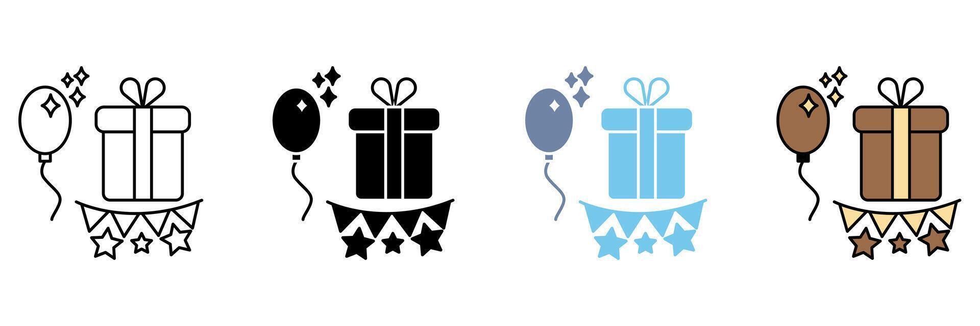 BIRTHDAY concept line icon. Simple element illustration. vector