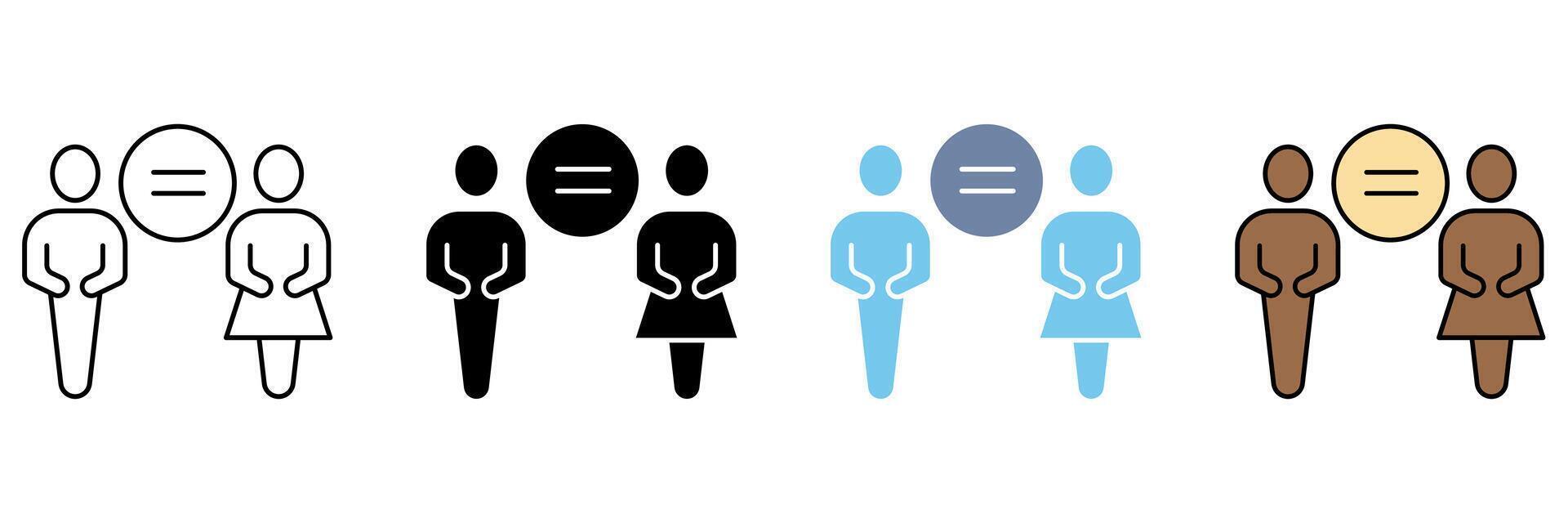 equality line icon. Simple element illustration. vector