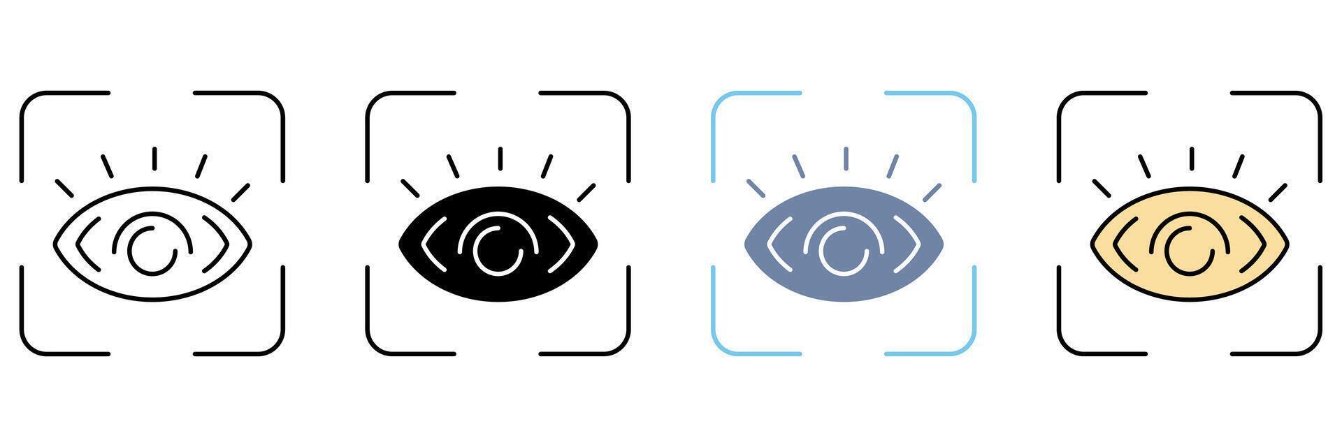 EYE SCAN concept line icon. Simple element illustration. vector