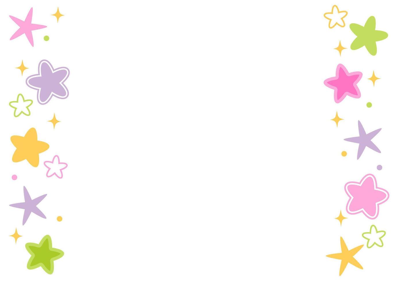 Cute stars frame illustration vector