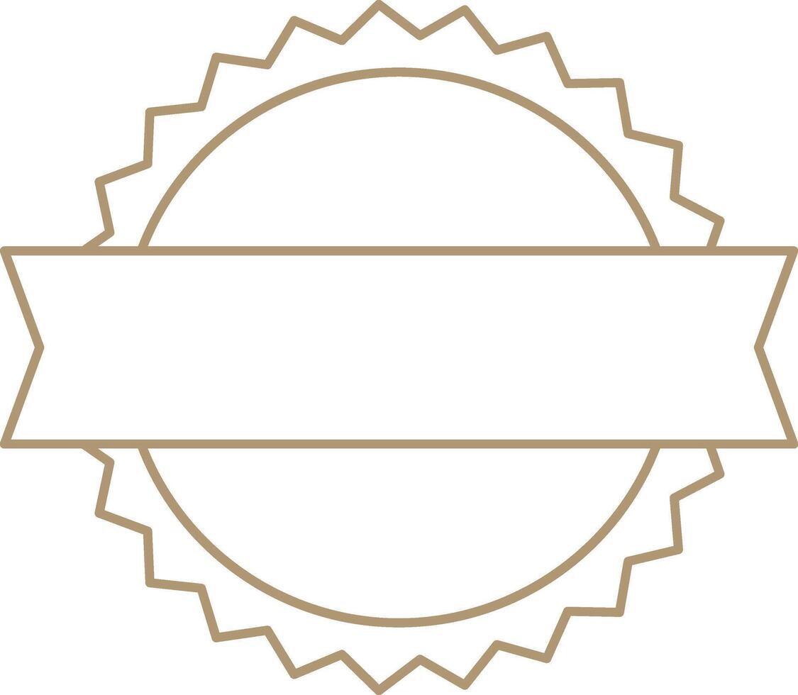 for empty banner with circular scalloped edge and horizontal ribbon, ideal and adding text Customizable creating logos or labels vector