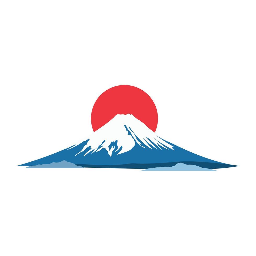 Fuji mountain isolated vector