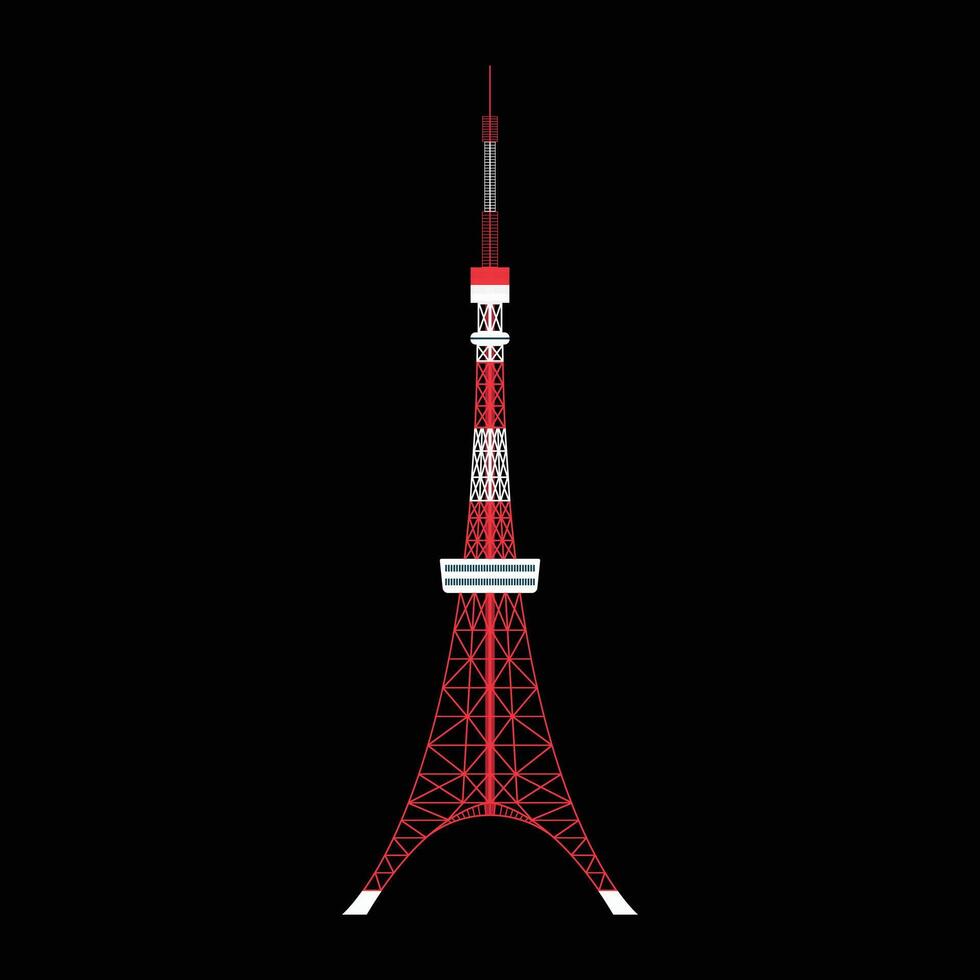 Tokyo tower isolated vector