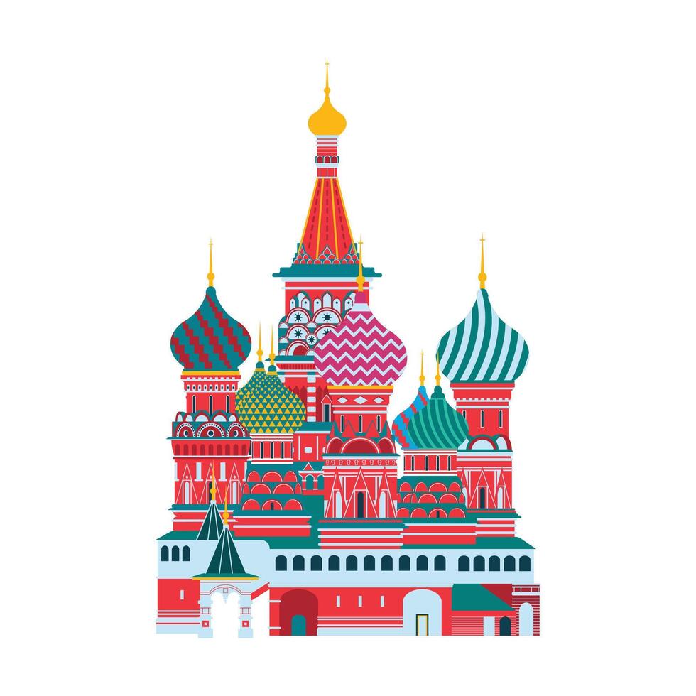 Saint basil cathedral isolated vector