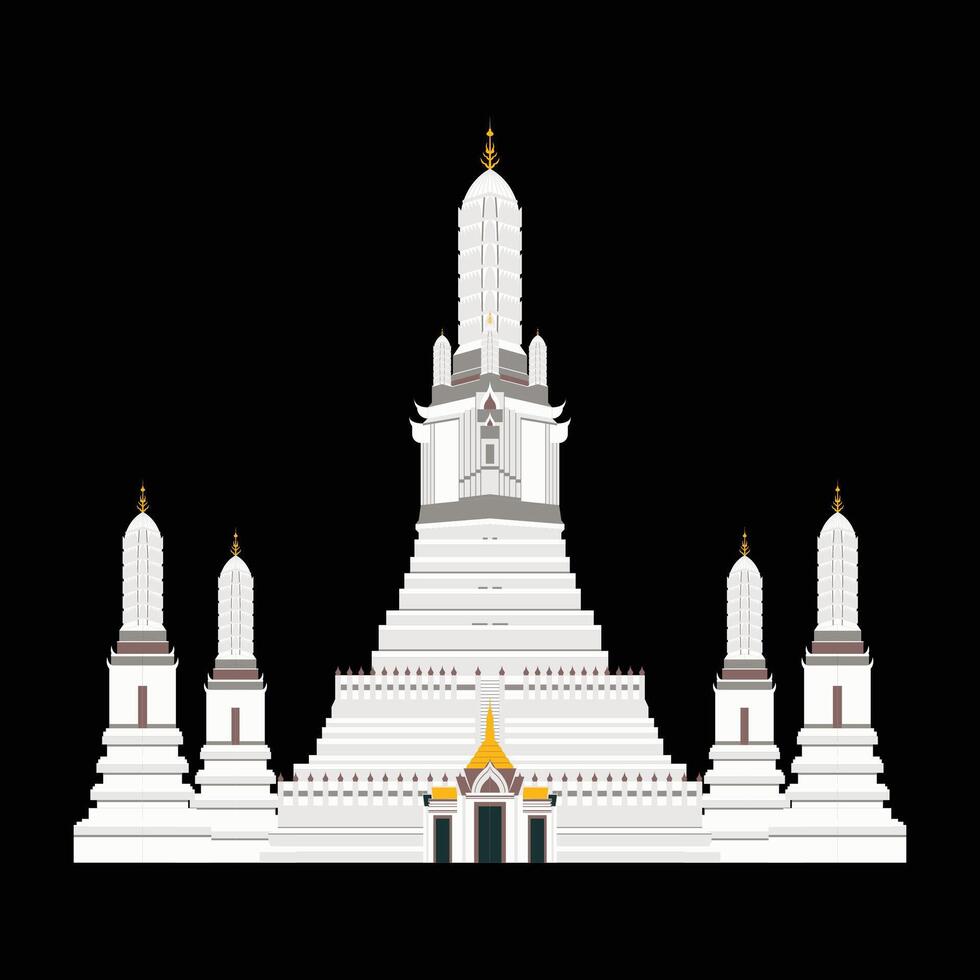 Wat Arun Thailand isolated vector