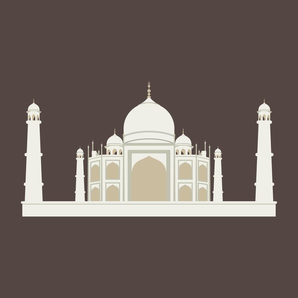 Taj mahal isolated vector