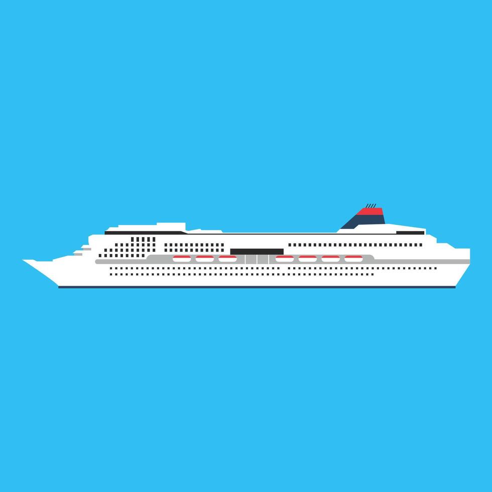 Cruise ship isolated vector