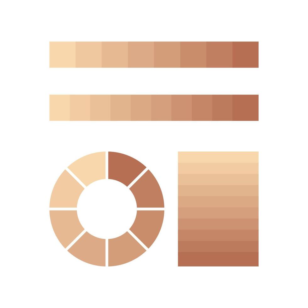 skin tone color palette design concept set collection template vector