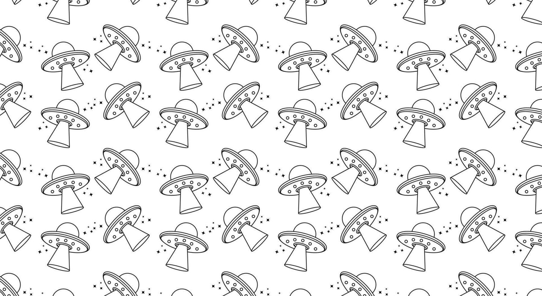 ufo fly pattern design background template vector