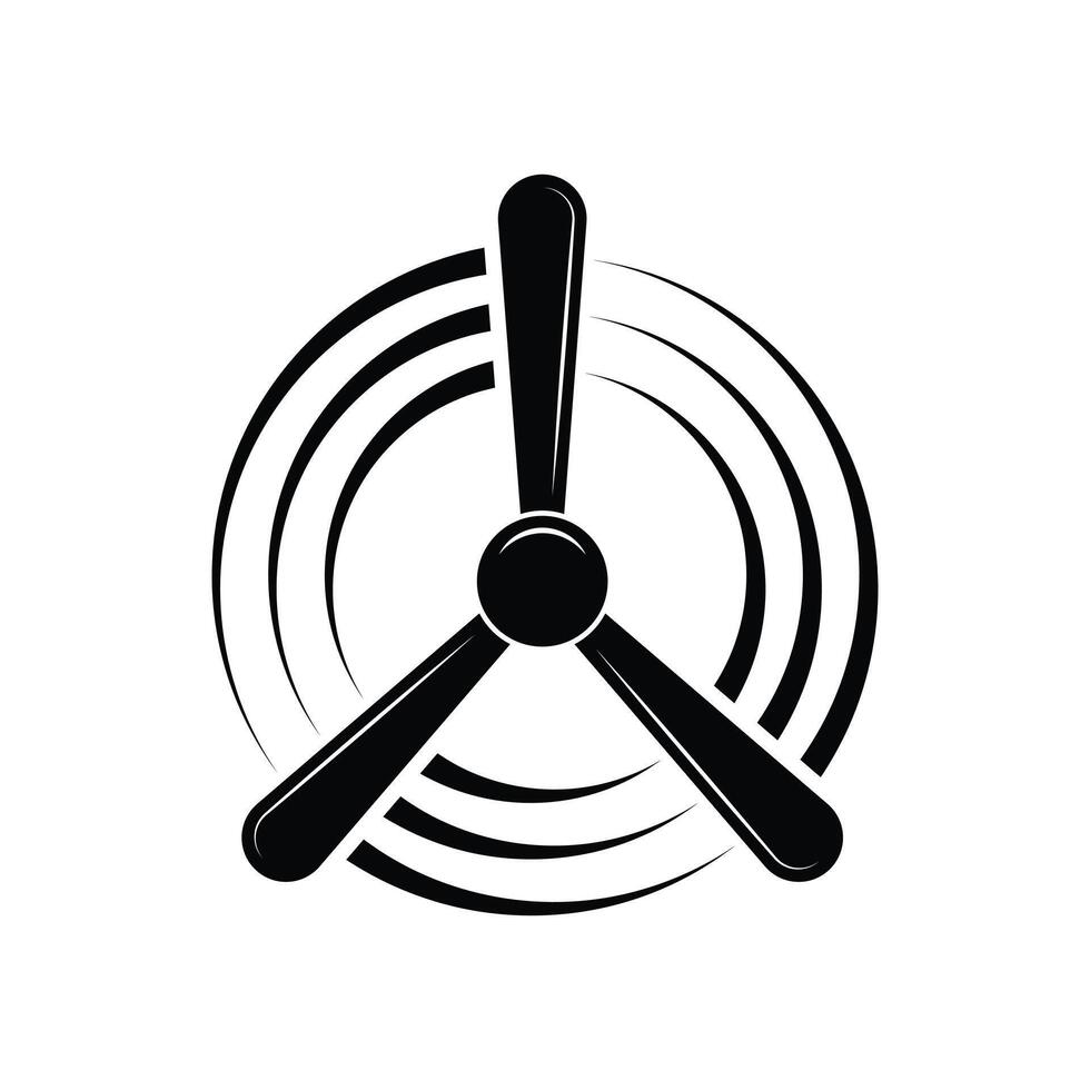 propeller fan helicopter logo design concept creative idea vector