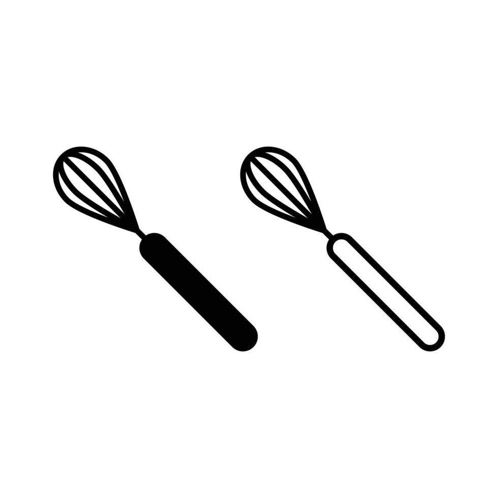 icon whisk logo cooking design template vector