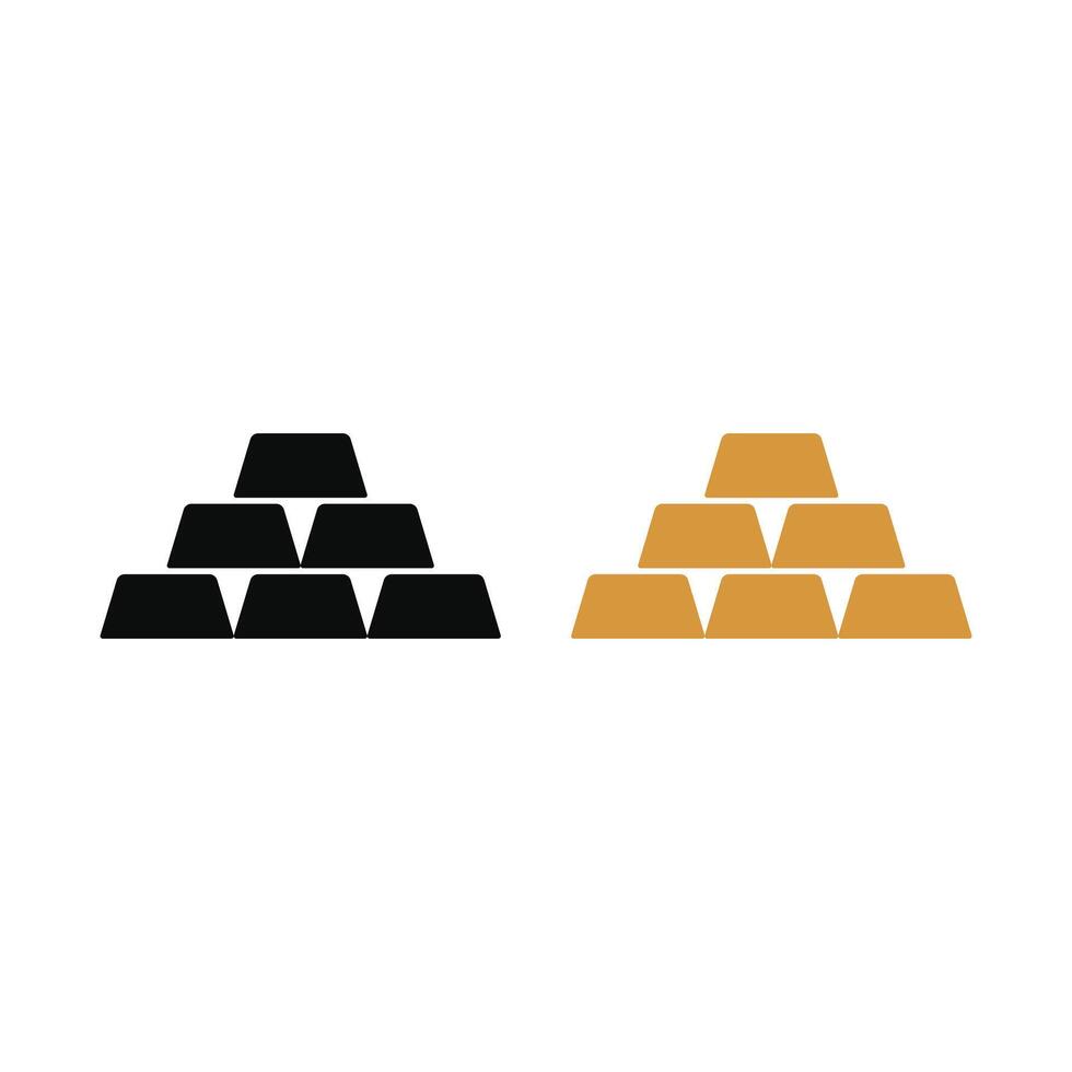 gold bar icon design concept flat style template vector